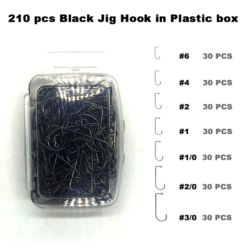 Fishing Hook Assortment - Adygril – crochets de pêche noirs,
