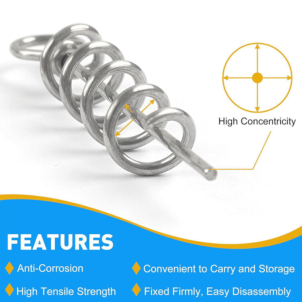 50 pièces printemps torsion se - Fishing Hook Stainless Steel avis et prix