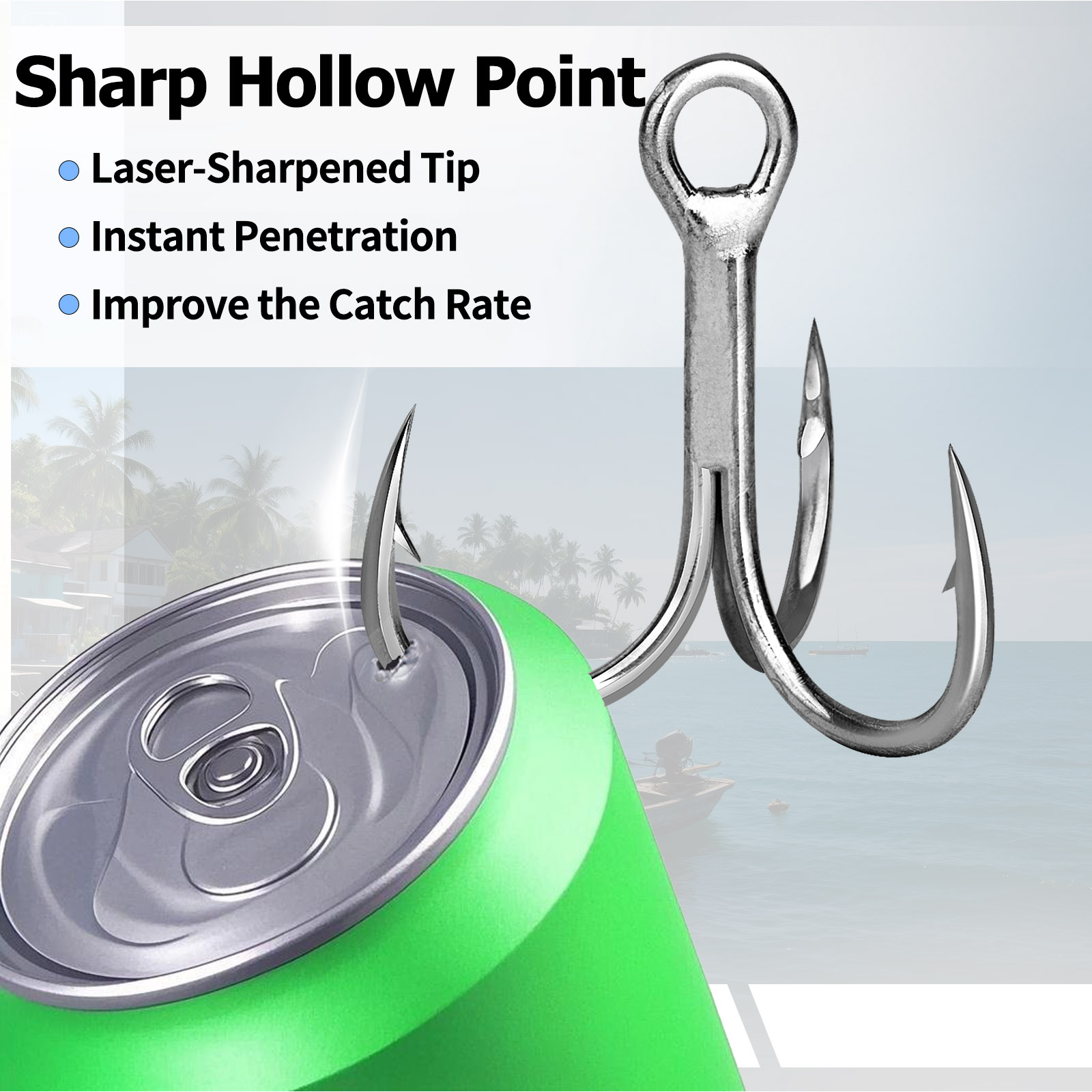 Hameçons triples 9KM pour eau  - Fishing Hook Offset avis et prix