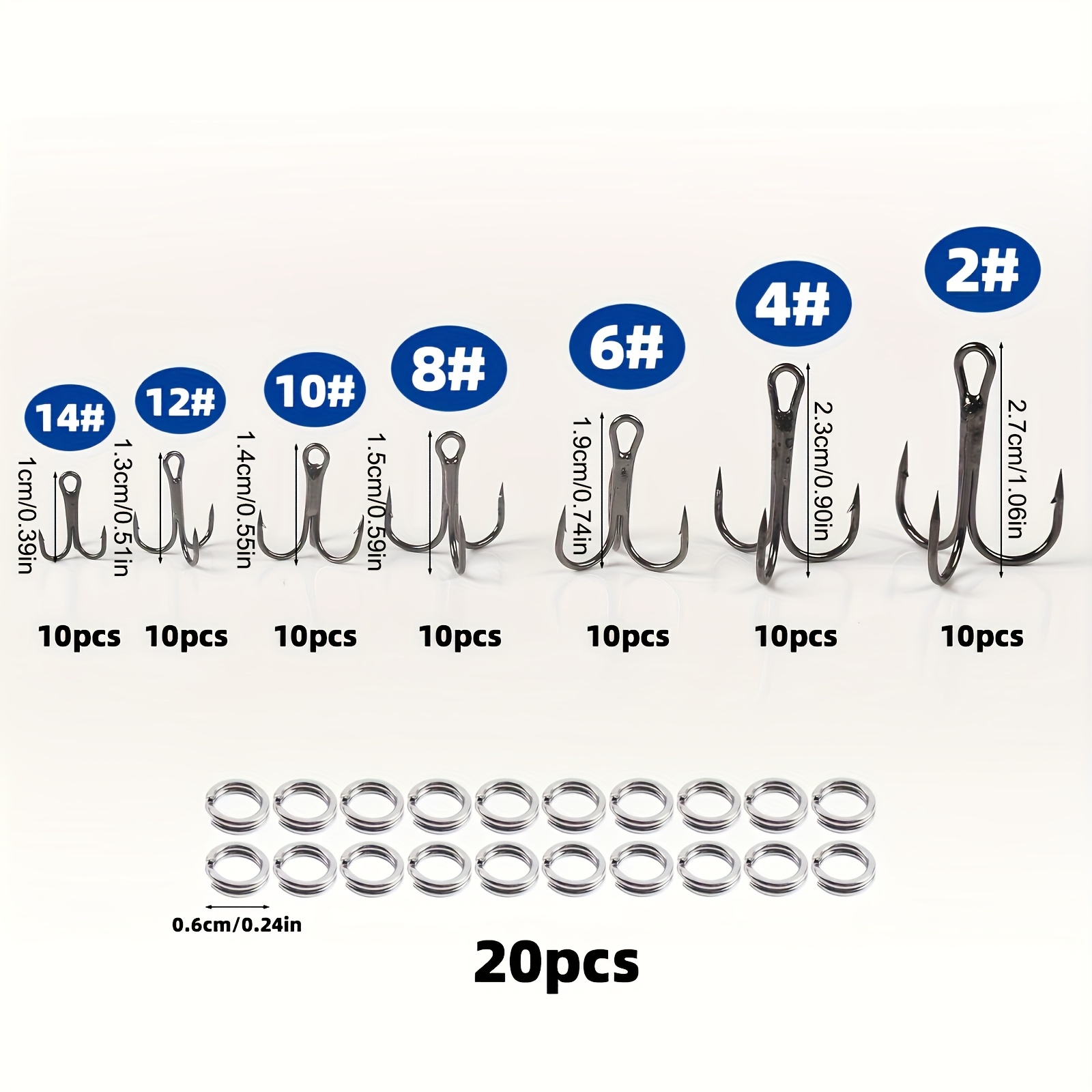 Kit de leurres à triple hameço - Fishing Hook Assortment avis et prix